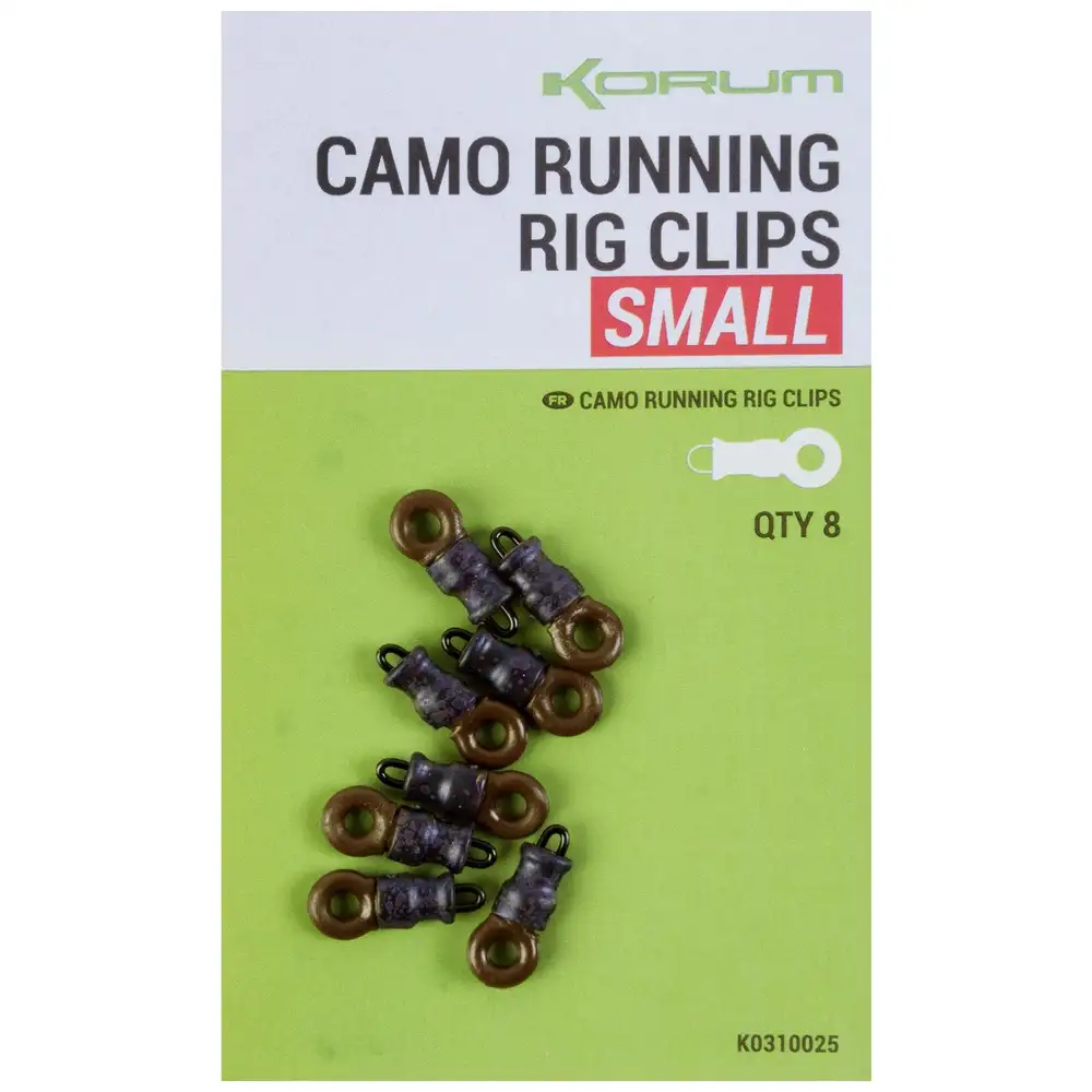 Korum Running Rig Clips, Camo